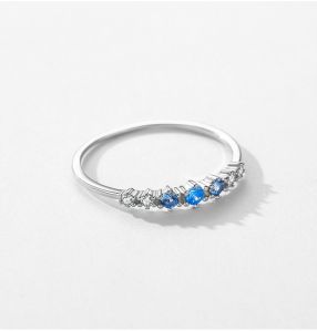 925 Sterling Silver Round Zircon Rings