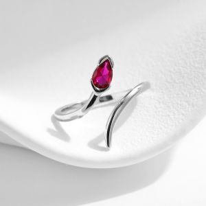 925 Sterling Silver Snake Zircon Open Rings