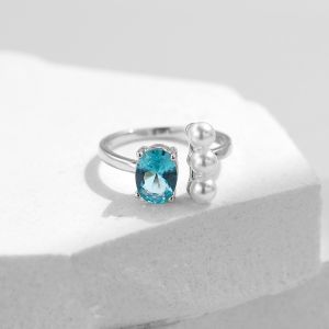 925 Sterling Silver Round Water Droplets Open Rings