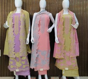 Unstitched Embroidered Suits