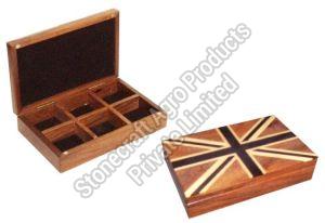 6 Compartment Wood Dry Fruit Box