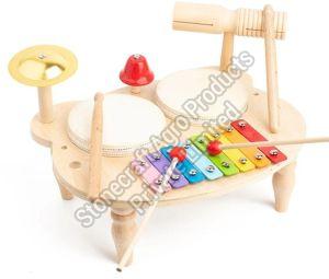 Kids Drum With Wooden Xylophone Music Toy