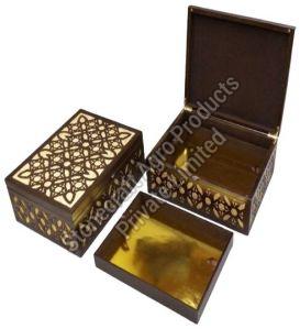 Wooden Gold Finish Gift Box