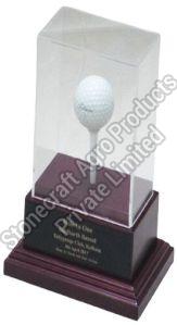 Wooden Golf Trophy