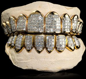 Sterling Silver Diamonds Hip Hop Iced Out Moissanite Diamond Grillz