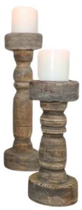 Plain Wooden Candle Stand