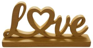 Wooden Love Decorative Showpiece