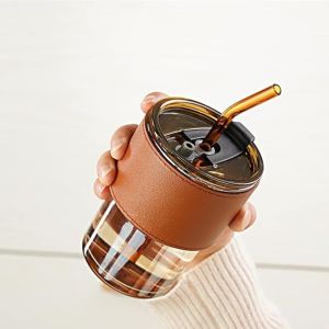 Glass Mug with Straw