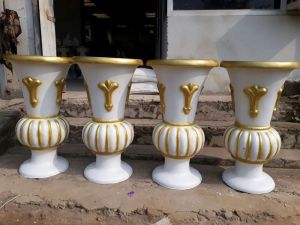 3 Feet White Fiber Flower Pot