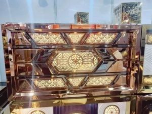 5 Feet Brass Golden Buffet Counter