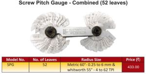 Stainless Steel Screw Pitch Gauges