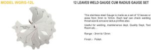 Stainless Steel Radius Gauge 1 To 25mm, For Industrial