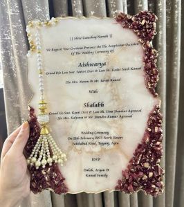 Resin Wedding Card Photo Frame