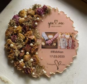 Resin Flower Wedding Photo Frame