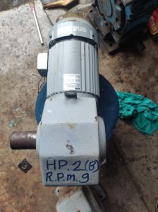2 HP GTR Helical Gear Motor with Brake – 9 RPM | 440V | Heavy Duty Industrial Gearbox