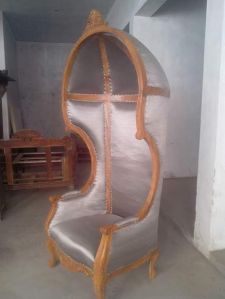1 Seater High Back Solid Wooden Maharaja Chair