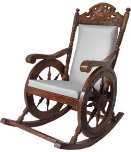 Bown Solid Wooden Rocking Accent Chair