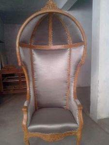 1 Seater High Back Solid Wooden Maharaja Chair
