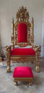1 Seater Solid Teak Wood Guruji Maharaj Chair