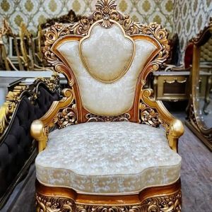 7 Seater Muskan Arts Solid Wooden Hand Carved Sofa Set