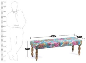 2 Seater Solid Wooden Bench