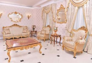 Solid Teak Wooden Handcarved Luxury Sofa Set