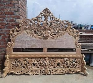 Solid Wooden Handcraft King Size Bed