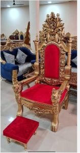 1 Seater Solid Teak Wood Guruji Maharaj Chair