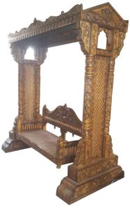 2 Seater Teak Wooden Hanging Swing