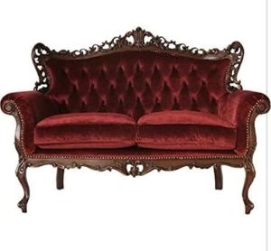 2 Seater Solid Wooden Handcarved Royal Sofa