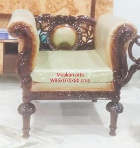 Antique Teak Wood Carving Sofa Set