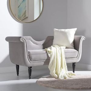 3 Seater Grey Solid Wooden Sofa