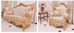 Solid Teak Wooden Handcarved Luxury Sofa Set