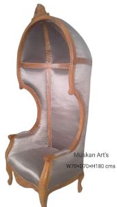 1 Seater High Back Solid Wooden Maharaja Chair