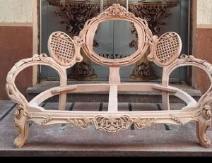 3 Seater Arabic Teak Wood Sofa