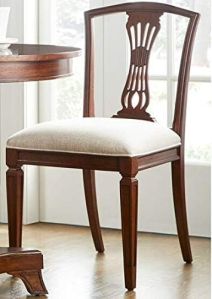 2 Seater Brown Solid Sheesham Wooden Dining Chair Set