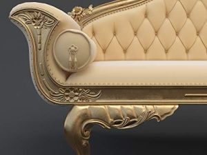 3 Seater Teak Wood Leatherette Covered Sofa
