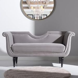 3 Seater Grey Solid Wooden Sofa