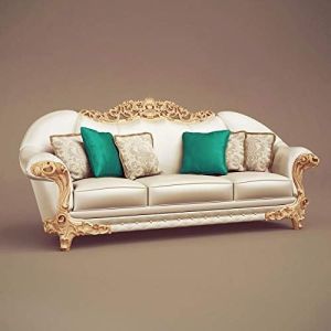 3 Seater Solid Wooden Hand Carving Sofa