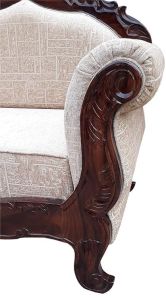 5 Seater Solid Wood Handcarved Sofa Set
