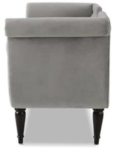 3 Seater Grey Solid Wooden Sofa