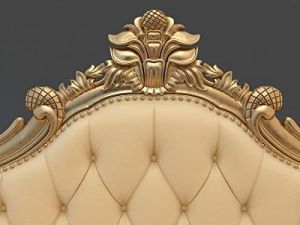3 Seater Teak Wood Leatherette Covered Sofa