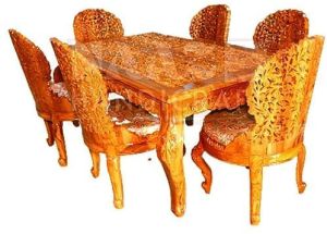6 Seater Teak Wood Luxury Dining Set