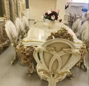 8 Seater Royal Luxury Premium Teak Solid Wood Dining Set