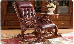 Solid Sheesham Handcrafted Wooden Rocking Chair
