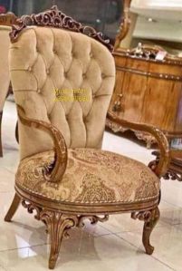 Solid Teak Wooden Handcarved Royal Sofa Chair