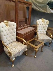 Solid Teak Wooden Handcarved Sofa Chair