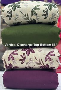 58 Inch Vatican Discharge Top Bottom Kurti Fabric