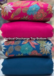 Vatican Discharge Top Bottom Printed Kurti Fabric