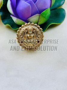 Ladies Traditional Golden Brass Ring